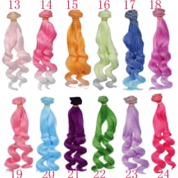 Russian DIY Doll Hair 25cm High Temperature Curly Hair for 1/3 1/4 1/6 BJD DIY Wavy Doll Hair Tree