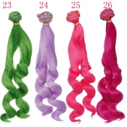 Russian DIY Doll Hair 25cm High Temperature Curly Hair for 1/3 1/4 1/6 BJD DIY Wavy Doll Hair Tree
