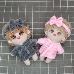 Cute Headband Pajamas For 10cm/15cm/20cm Doll Clothes Idol Doll Accessories Toys Sleep Clothes Bathrobe Bathrobe Birthday Gift