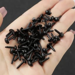 100pcs/lot Oval Round Plastic Eyes 4X5MM/5X7MM/3/5MM Needle Felting for Teddy Bears Dolls Animals Black Eyes Dolls Accessories
