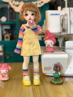 BJD doll clothes for 1/4 1/5 1/6 size cute doll sweater dress BJD doll clothes 1/4 1/5 1/6 suit doll accessories (3 points)
