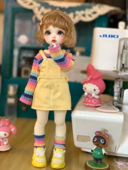 BJD doll clothes for 1/4 1/5 1/6 size cute doll sweater dress BJD doll clothes 1/4 1/5 1/6 suit doll accessories (3 points)