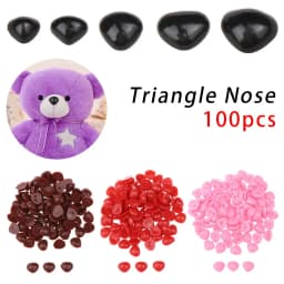 100pcs New DIY Tool Bear Buttons Plastic Triangle Nose Doll Noses Safety Parts Dolls Accessories