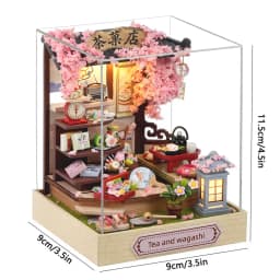 Wooden Miniature Doll House DIY Small House Kit Making Room Toys 3D Puzzle Assembly Building Model Toys for Birthday Gifts