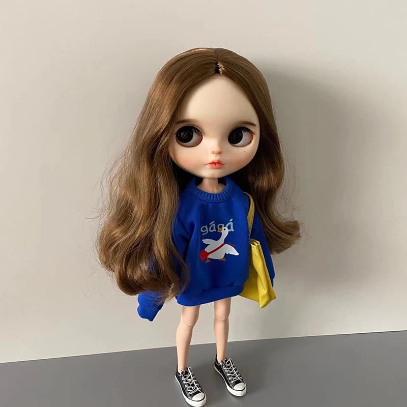 DLBell New Blyth Clothes Fashion Cute Duck Sweater for Blyth OB24 Azone ICY Licca Pullip 1/6 Doll Accessories
