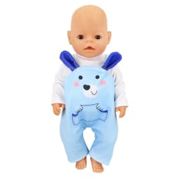 Baby New Born Clothes Fit 17 inch 43cm Dolls Accessories Doll Outfits Jumpsuits Rompers Suit For Baby Birthday Gift Clothes Suit