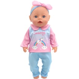 Baby New Born Clothes Fit 17 inch 43cm Dolls Accessories Doll Outfits Jumpsuits Rompers Suit For Baby Birthday Gift Clothes Suit