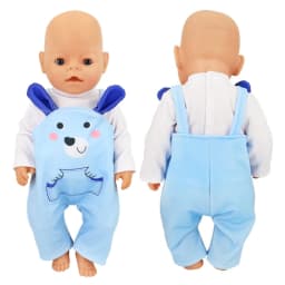 Baby New Born Clothes Fit 17 inch 43cm Dolls Accessories Doll Outfits Jumpsuits Rompers Suit For Baby Birthday Gift Clothes Suit