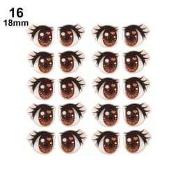 10Pairs Cartoon Eyes Stickers Long Eyelashes Cute Eyes Sticker Anime Figurine Doll Face Decals DIY Doll Accessories