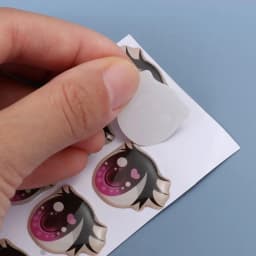 10Pairs Cartoon Eyes Stickers Long Eyelashes Cute Eyes Sticker Anime Figurine Doll Face Decals DIY Doll Accessories