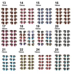 10Pairs Cartoon Eyes Stickers Long Eyelashes Cute Eyes Sticker Anime Figurine Doll Face Decals DIY Doll Accessories