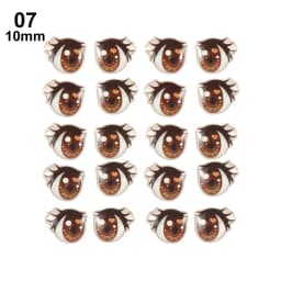 10Pairs Cartoon Eyes Stickers Long Eyelashes Cute Eyes Sticker Anime Figurine Doll Face Decals DIY Doll Accessories