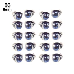 10Pairs Cartoon Eyes Stickers Long Eyelashes Cute Eyes Sticker Anime Figurine Doll Face Decals DIY Doll Accessories