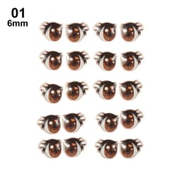 10Pairs Cartoon Eyes Stickers Long Eyelashes Cute Eyes Sticker Anime Figurine Doll Face Decals DIY Doll Accessories