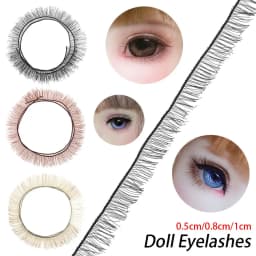 5Pcs 20cm Length Doll Eyelashes Black Brown Tawny Plush Eye Lash Doll Eyelashes Doll Parts Gifts Toy DIY Accessories