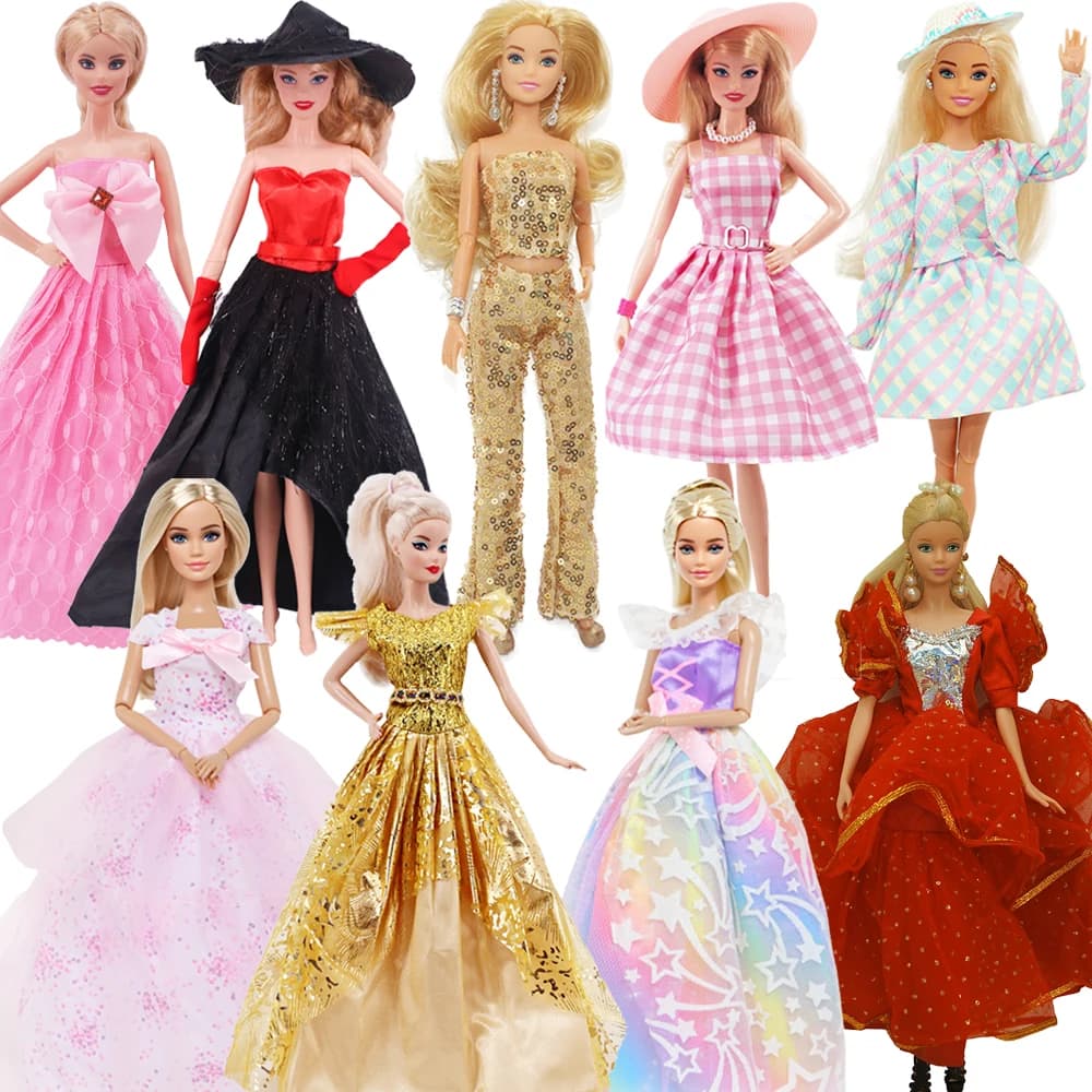 Pretty Doll Longuette Evening Dress For Babi 30 CM Doll Clothes Accessories,Toys For Girls,Birthday Present Christmas Gift