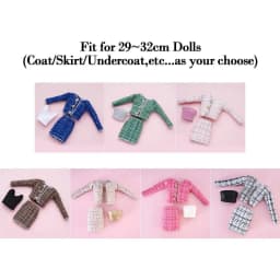 1/6 Doll Fashion Casual Clothes Winter Wear Elegant Coat Skirt Doll Wearing Set For 29~32 cm Doll Clothes Accessories DIY Gift