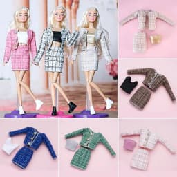 1/6 Doll Fashion Casual Clothes Winter Wear Elegant Coat Skirt Doll Wearing Set For 29~32 cm Doll Clothes Accessories DIY Gift