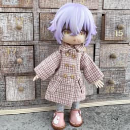 New Ob11 Clothes Plaid Windbreaker Coat Long Coat Pants Doll Warm Clothing For Molly,Gsc Body, Ymy, P9, Obitsu11, 1/12 Bjd Doll