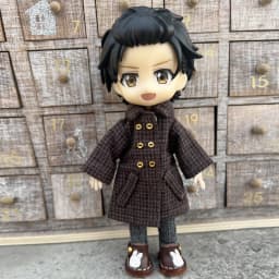 New Ob11 Clothes Plaid Windbreaker Coat Long Coat Pants Doll Warm Clothing For Molly,Gsc Body, Ymy, P9, Obitsu11, 1/12 Bjd Doll