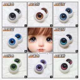 1 Pair Doll Eyes for 1/4 1/6 1/8 Bjd Ob11 Doll 12/14/16/18mm Plaster Eyeball Eye Girl Toys Dress Up Play House Gift Accessories