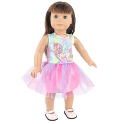 Lovely Cartoon Doll Accessories Dress Outfit Unicorn Clothing Skirt For 43Cm Rebirth Doll 18Inch Baby Girl Doll DIY Toy Gifts