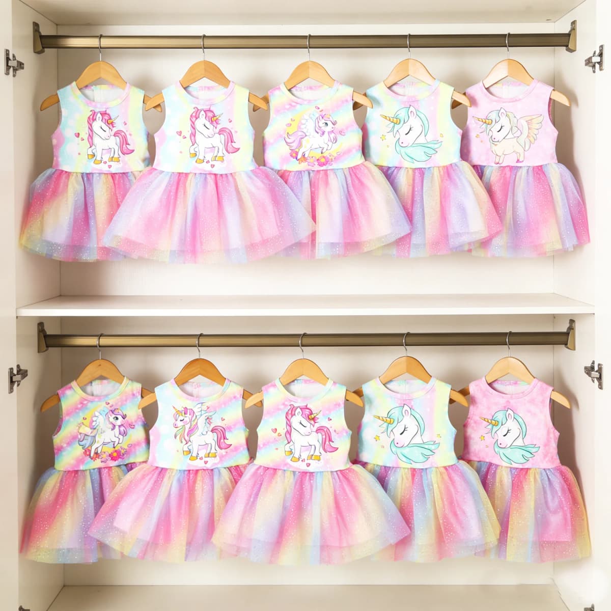 Lovely Cartoon Doll Accessories Dress Outfit Unicorn Clothing Skirt For 43Cm Rebirth Doll 18Inch Baby Girl Doll DIY Toy Gifts