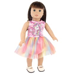 Lovely Cartoon Doll Accessories Dress Outfit Unicorn Clothing Skirt For 43Cm Rebirth Doll 18Inch Baby Girl Doll DIY Toy Gifts