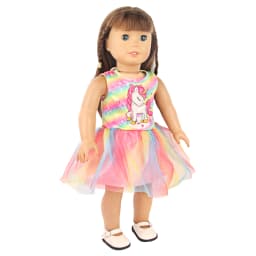 Lovely Cartoon Doll Accessories Dress Outfit Unicorn Clothing Skirt For 43Cm Rebirth Doll 18Inch Baby Girl Doll DIY Toy Gifts