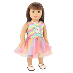 Lovely Cartoon Doll Accessories Dress Outfit Unicorn Clothing Skirt For 43Cm Rebirth Doll 18Inch Baby Girl Doll DIY Toy Gifts