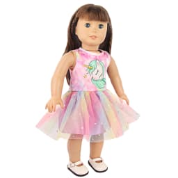 Lovely Cartoon Doll Accessories Dress Outfit Unicorn Clothing Skirt For 43Cm Rebirth Doll 18Inch Baby Girl Doll DIY Toy Gifts
