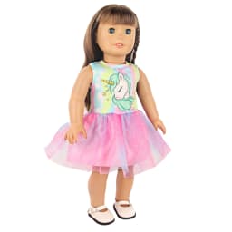Lovely Cartoon Doll Accessories Dress Outfit Unicorn Clothing Skirt For 43Cm Rebirth Doll 18Inch Baby Girl Doll DIY Toy Gifts