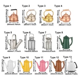 1:12 Scale Dollhouse Kettle Miniature Teapot Mini Watering Pot Doll Accessories Scene Model Dolls House Furniture Playing Gift
