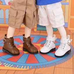 30CM Doll Shoes Fashion PU Leather Chain Boots For 1/6 bjd Doll Clothes Accessories Play House Kids Toys
