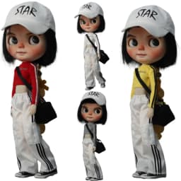 For Blythe Doll Clothes Sport T-Shirt Tops Baseball Cap for Ob24 Ob22 Azone Doll Casual Pants