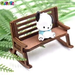 1:12 Dollhouse Mini Park Table Chair Miniature Bench Stool Rocking Chair Dolls House Furniture Accessories Kids Pretend Play Toy