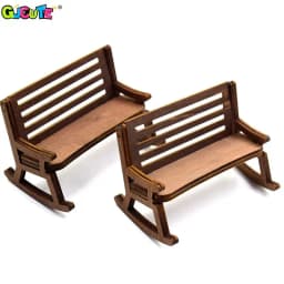 1:12 Dollhouse Mini Park Table Chair Miniature Bench Stool Rocking Chair Dolls House Furniture Accessories Kids Pretend Play Toy
