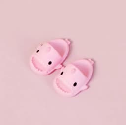 Pair Of 1:12 Dollhouse Miniature Things Cute Shark Slippers Doll Shoes Suit For Ob11 1/12 Bjd Doll Gsc DOD, YMY Doll Accessories