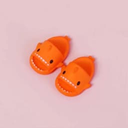 Pair Of 1:12 Dollhouse Miniature Things Cute Shark Slippers Doll Shoes Suit For Ob11 1/12 Bjd Doll Gsc DOD, YMY Doll Accessories