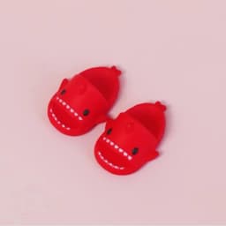 Pair Of 1:12 Dollhouse Miniature Things Cute Shark Slippers Doll Shoes Suit For Ob11 1/12 Bjd Doll Gsc DOD, YMY Doll Accessories