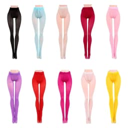 1/6 Doll Silk Stockings Dolls Accessories Toys Mini Elastic Leggings Colorful Pantyhose Bottoms Socks Miniature Clothes Suits