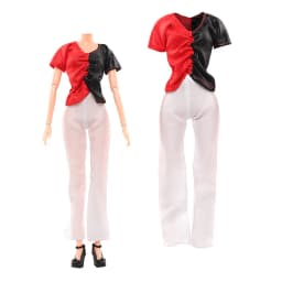 1Set Dollhouse Miniature Doll Dress / Short Skirt / Blouse Summer Wear Clothing For 30cm Dolls Fashion Clothes