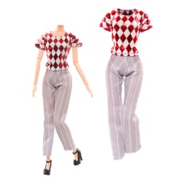 1Set Dollhouse Miniature Doll Dress / Short Skirt / Blouse Summer Wear Clothing For 30cm Dolls Fashion Clothes