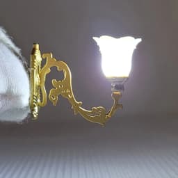 2pc Antique 1:12 Dollhouse Lamp Wall Light DIY Model Decor Toy Dollhouse Accessories Garden Yard Chandelier Sand Table Led Light