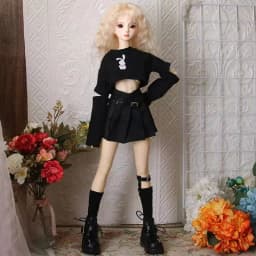 1/6 1/4 1/3 BJD Doll Clothes Y2K Punk Clothes Set with Accessories for 30cm 45cm 60cm Doll Dress up Clothes Outfit Girl Gift
