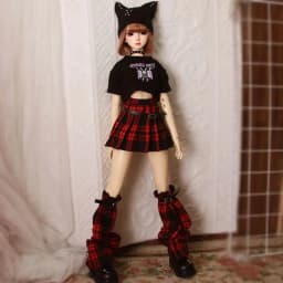 1/6 1/4 1/3 BJD Doll Clothes Y2K Punk Clothes Set with Accessories for 30cm 45cm 60cm Doll Dress up Clothes Outfit Girl Gift