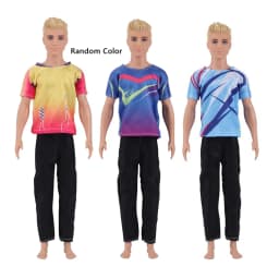 Kawaii 4 Items / Lot Fashion Ken Doll Suits Kids Toys Clothes Accessories For Boy Friend Ken DIY Dressing Birthday Present