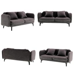 1:12 Dollhouse Wooden/Iron Fabric Double Single high-end Sofa Model Miniature Furniture Armchair Sofa Footstool Doll Decor Toy