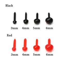 100Pcs Safety Oval Nose Plastic Stuffed Doll Eyes 3mm/4mm/5mm/6mm Plush Doll Eyes Safety Round Nose Animals Noses Accessories