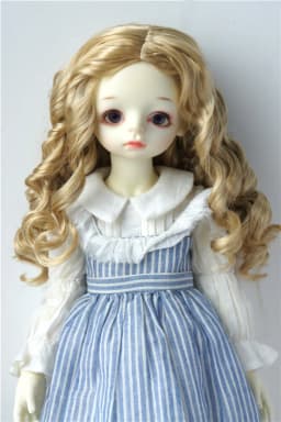 JD340 1/6 1/4 1/3 YOSD MSD SD Lady Roll curly Girlish Sauvage synthetic mohair BJD wigs 6-7" 7-8" 8-9" 9-10" doll accessories